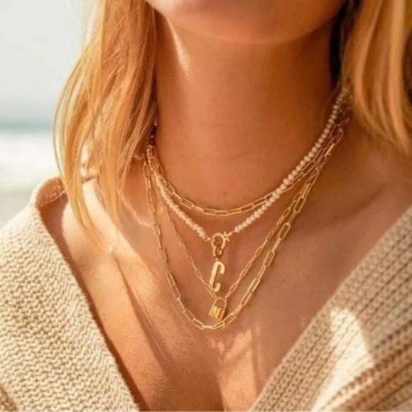 Gorjana Parker Charm Alphabet Initial K 18K Gold Plated - Picture 7 of 8